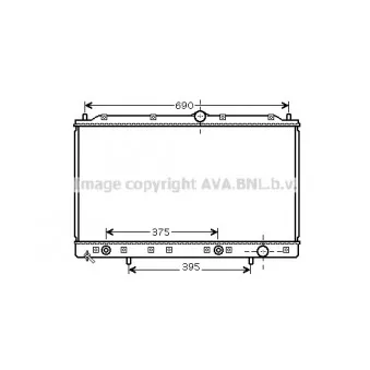Radiateur, refroidissement du moteur AVA QUALITY COOLING