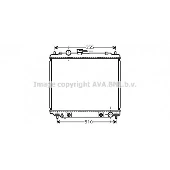 Radiateur, refroidissement du moteur AVA QUALITY COOLING MT2182