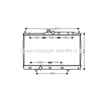 Radiateur, refroidissement du moteur AVA QUALITY COOLING MT2183