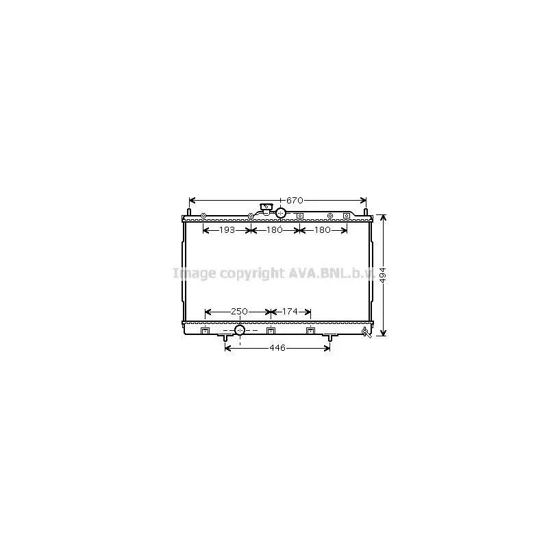 Radiateur, refroidissement du moteur AVA QUALITY COOLING MT2183