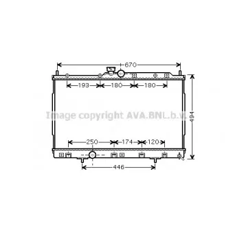Radiateur, refroidissement du moteur AVA QUALITY COOLING MT2184
