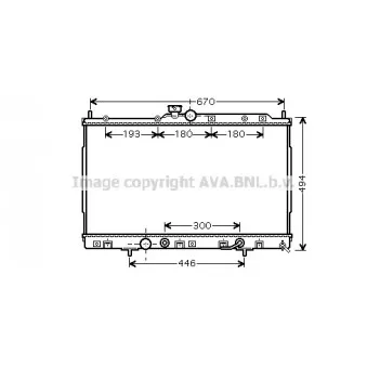 Radiateur, refroidissement du moteur AVA QUALITY COOLING MT2185
