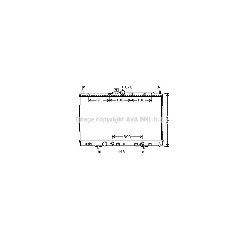 Radiateur, refroidissement du moteur AVA QUALITY COOLING MT2185