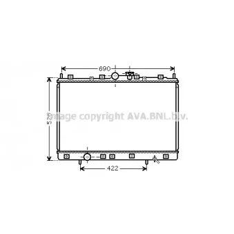 Radiateur, refroidissement du moteur AVA QUALITY COOLING MT2189