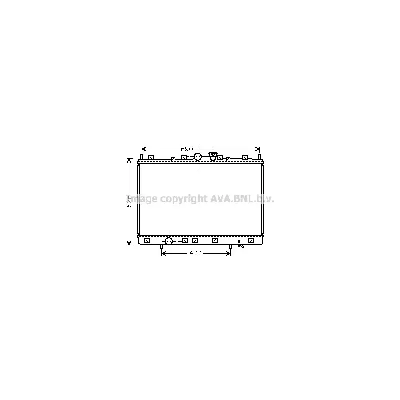 Radiateur, refroidissement du moteur AVA QUALITY COOLING MT2189