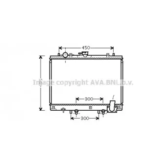 Radiateur, refroidissement du moteur AVA QUALITY COOLING MT2192