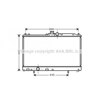 Radiateur, refroidissement du moteur AVA QUALITY COOLING MT2195