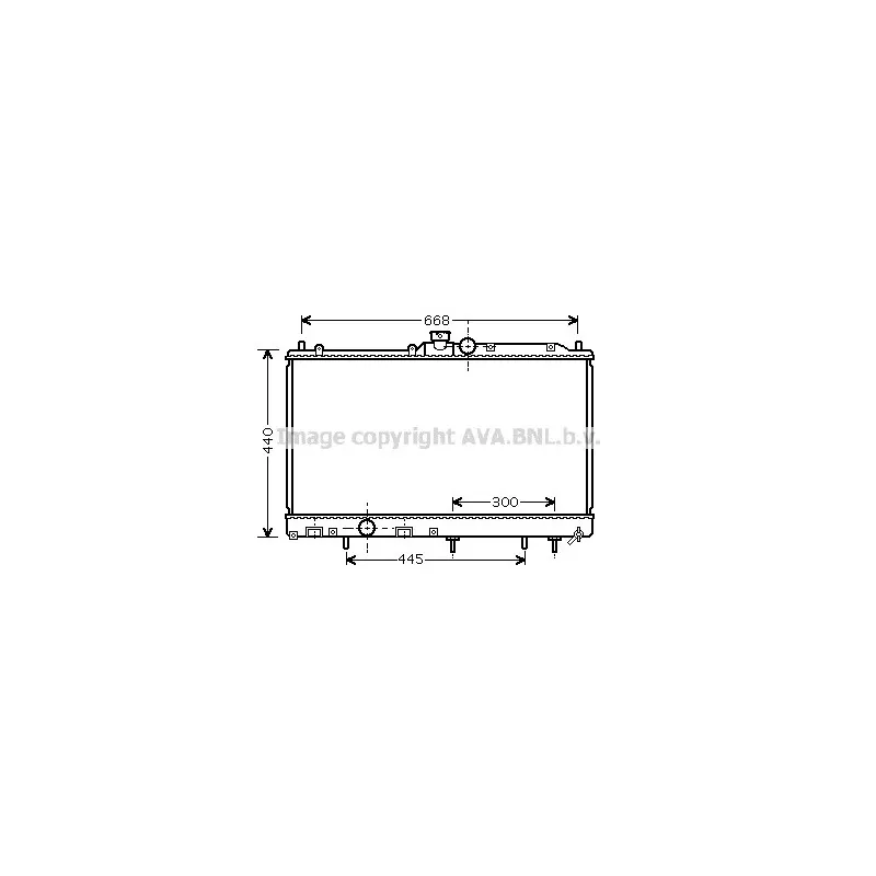 Radiateur, refroidissement du moteur AVA QUALITY COOLING MT2196