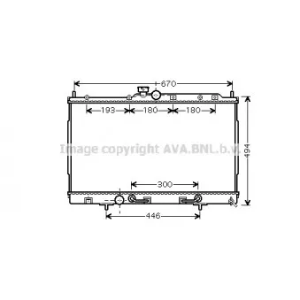 Radiateur, refroidissement du moteur AVA QUALITY COOLING MT2197