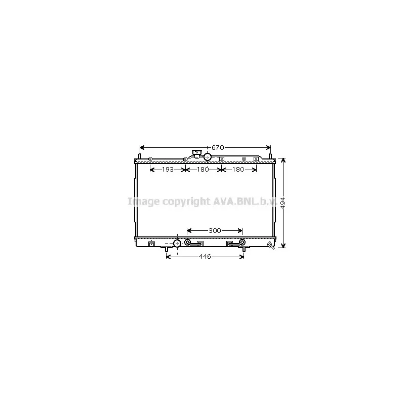 Radiateur, refroidissement du moteur AVA QUALITY COOLING MT2197