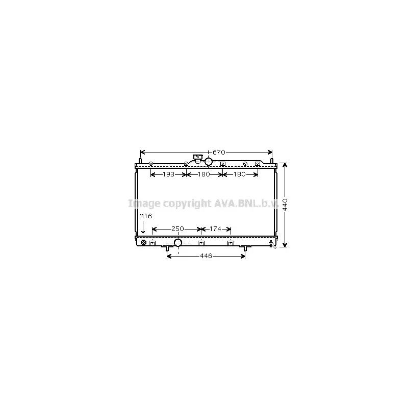 Radiateur, refroidissement du moteur AVA QUALITY COOLING MT2198