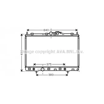 Radiateur, refroidissement du moteur AVA QUALITY COOLING MT2200