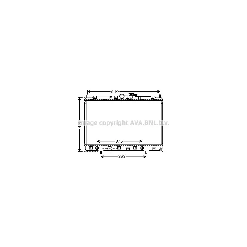 Radiateur, refroidissement du moteur AVA QUALITY COOLING MT2200