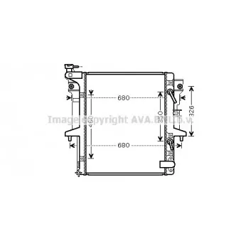 Radiateur, refroidissement du moteur AVA QUALITY COOLING MT2204