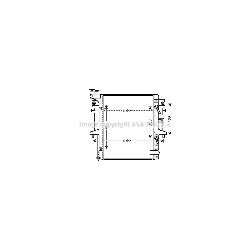 Radiateur, refroidissement du moteur AVA QUALITY COOLING MT2204