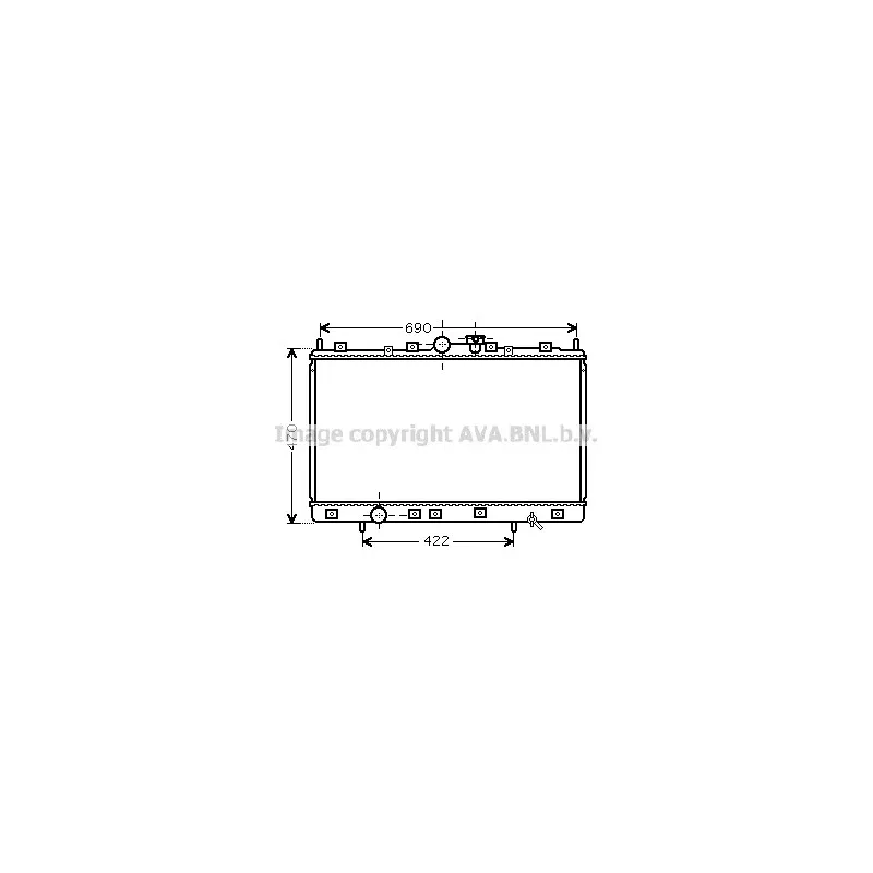 Radiateur, refroidissement du moteur AVA QUALITY COOLING MT2208