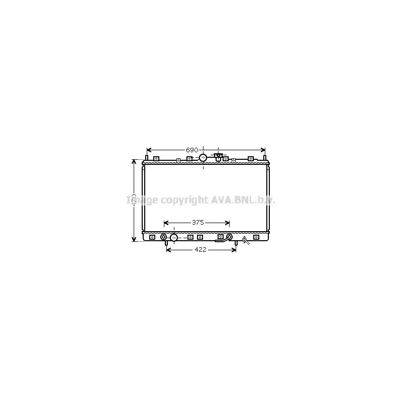 Radiateur, refroidissement du moteur AVA QUALITY COOLING MT2209