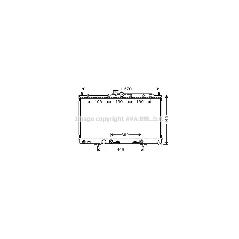 Radiateur, refroidissement du moteur AVA QUALITY COOLING MT2214