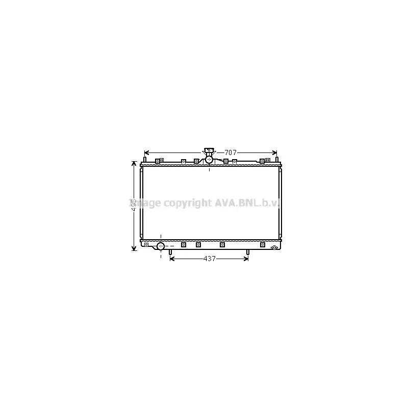 Radiateur, refroidissement du moteur AVA QUALITY COOLING MT2215