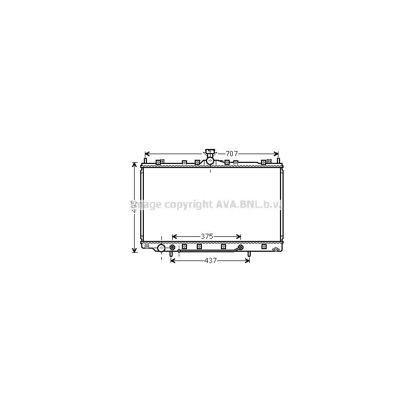 Radiateur, refroidissement du moteur AVA QUALITY COOLING MT2217