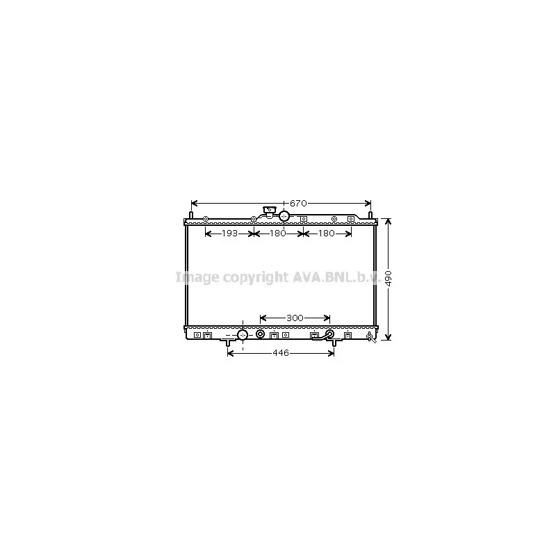 Radiateur, refroidissement du moteur AVA QUALITY COOLING MT2230