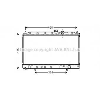 Radiateur, refroidissement du moteur AVA QUALITY COOLING MT2237