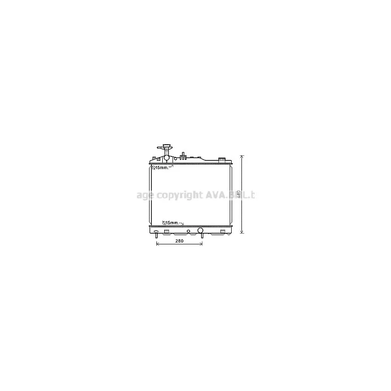Radiateur, refroidissement du moteur AVA QUALITY COOLING MT2255