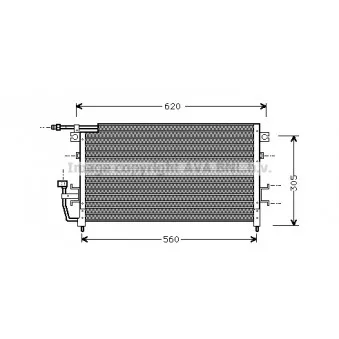 Condenseur, climatisation AVA QUALITY COOLING MT5096