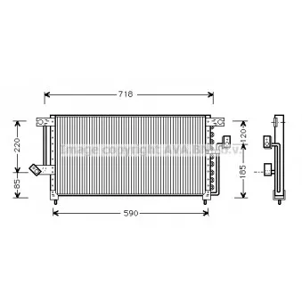 Condenseur, climatisation AVA QUALITY COOLING MT5098