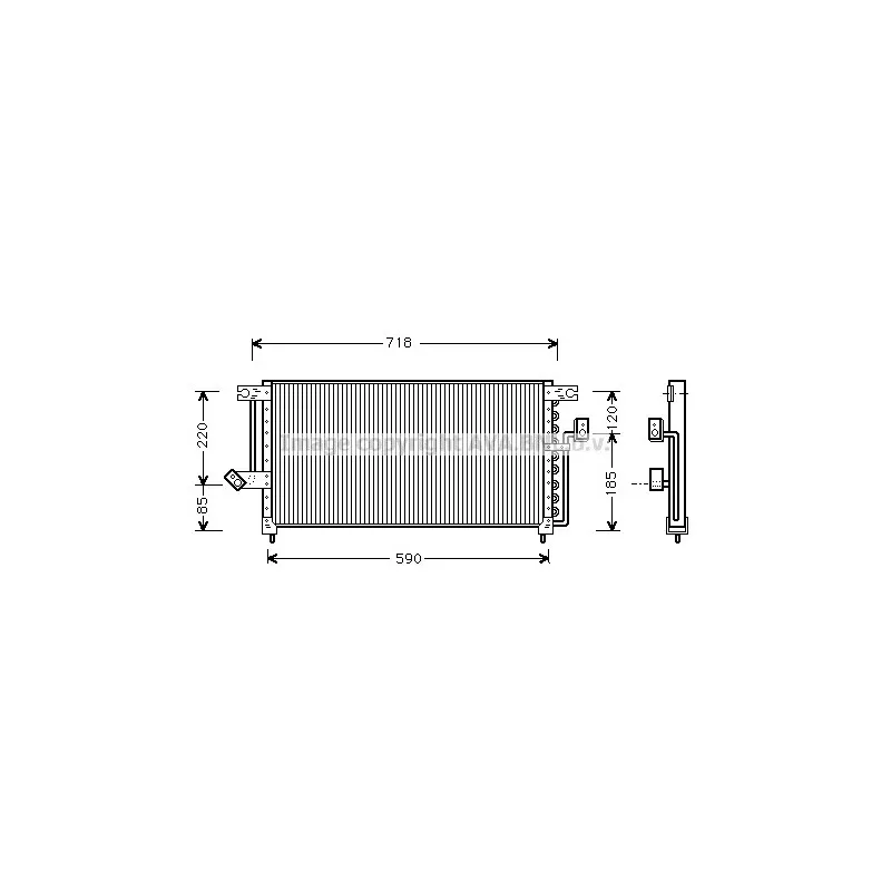 Condenseur, climatisation AVA QUALITY COOLING MT5098