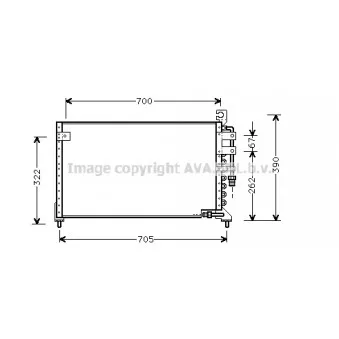 Condenseur, climatisation AVA QUALITY COOLING MT5099