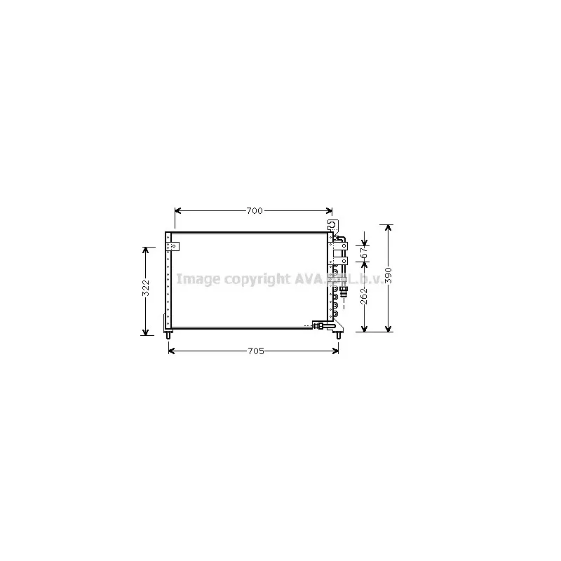 Condenseur, climatisation AVA QUALITY COOLING MT5099