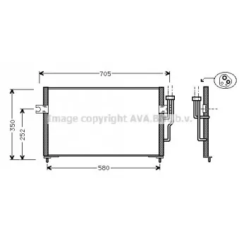 Condenseur, climatisation AVA QUALITY COOLING MT5100