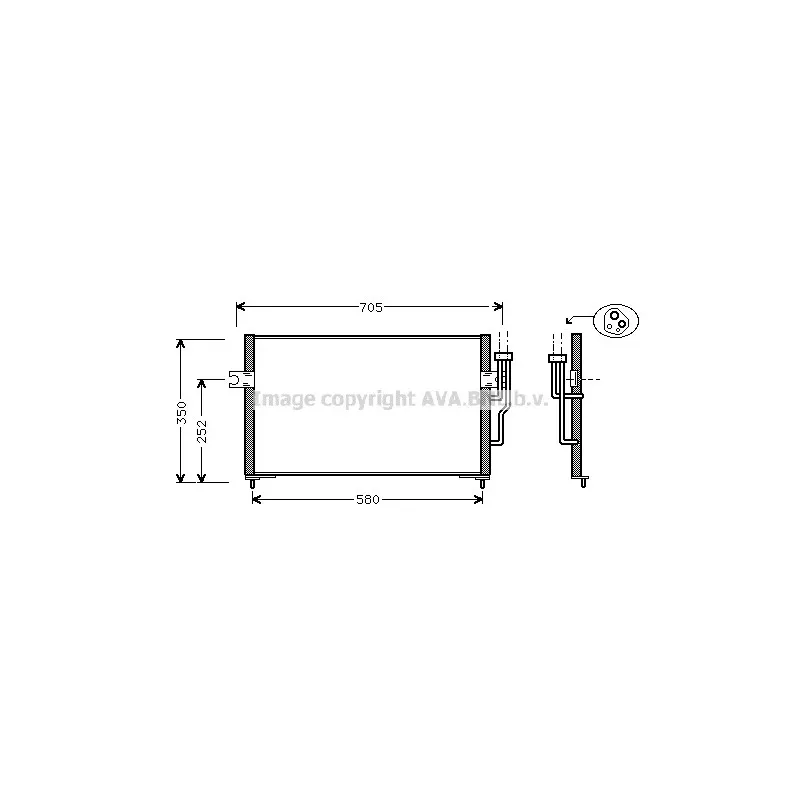Condenseur, climatisation AVA QUALITY COOLING MT5100