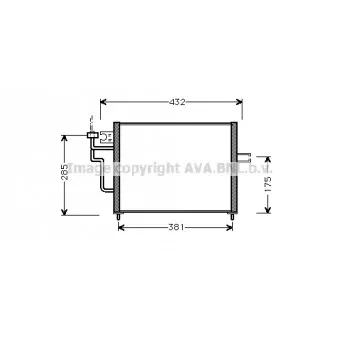Condenseur, climatisation AVA QUALITY COOLING MT5104