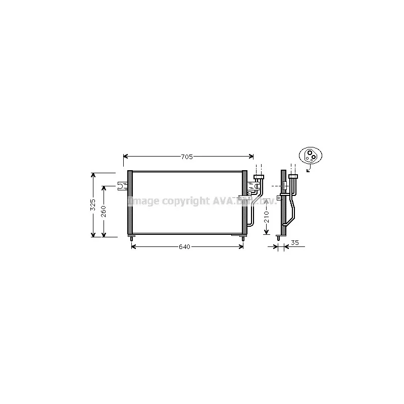 Condenseur, climatisation AVA QUALITY COOLING MT5105