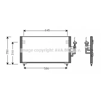 Condenseur, climatisation AVA QUALITY COOLING MT5106
