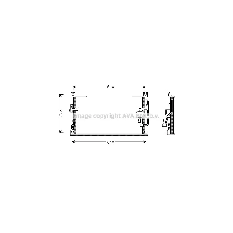 Condenseur, climatisation AVA QUALITY COOLING MT5107