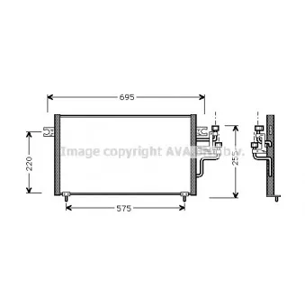 Condenseur, climatisation AVA QUALITY COOLING MT5119