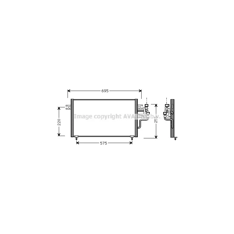 Condenseur, climatisation AVA QUALITY COOLING MT5119