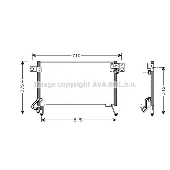 Condenseur, climatisation AVA QUALITY COOLING MT5144