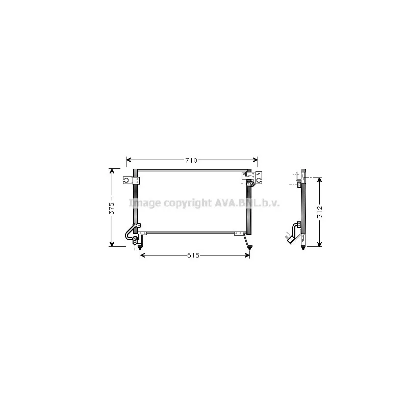 Condenseur, climatisation AVA QUALITY COOLING MT5144