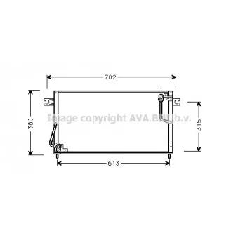 Condenseur, climatisation AVA QUALITY COOLING MT5146