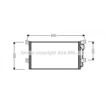 Condenseur, climatisation AVA QUALITY COOLING MT5154