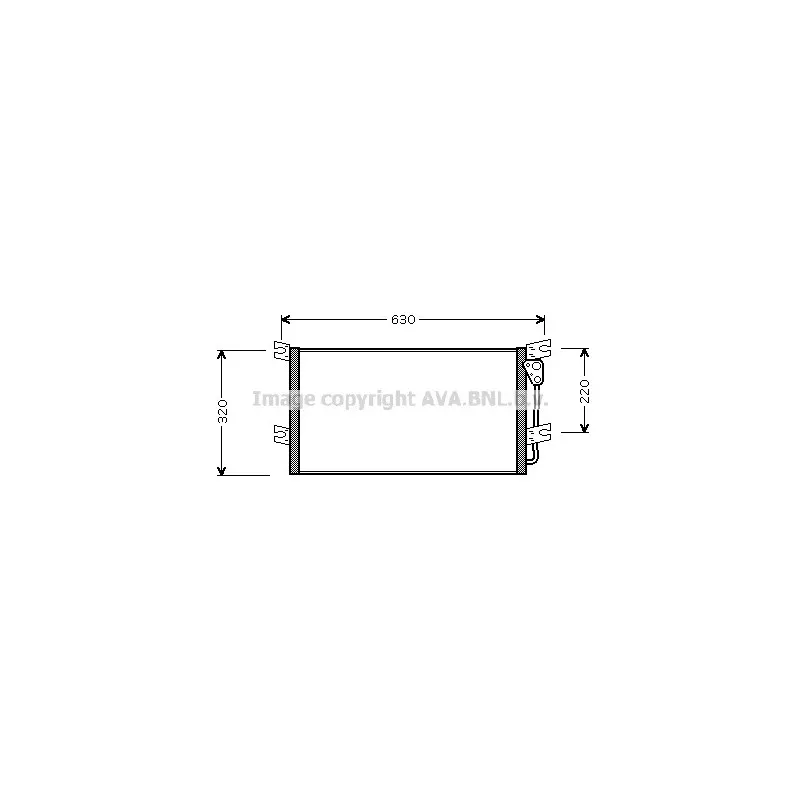 Condenseur, climatisation AVA QUALITY COOLING MT5154