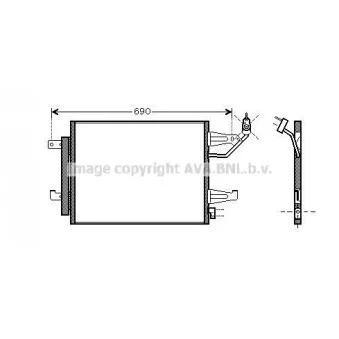 Condenseur, climatisation AVA QUALITY COOLING MT5177D