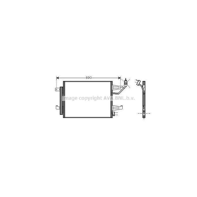 Condenseur, climatisation AVA QUALITY COOLING MT5177D