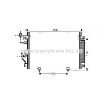 Condenseur, climatisation AVA QUALITY COOLING MT5191D