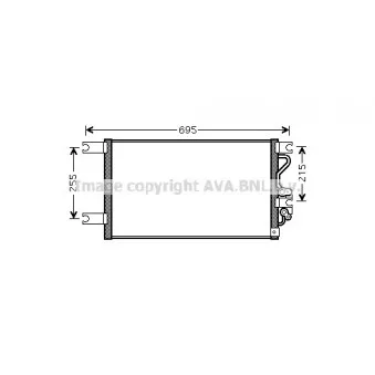 Condenseur, climatisation AVA QUALITY COOLING MT5206