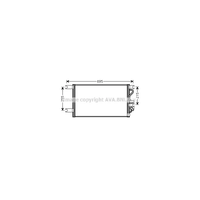 Condenseur, climatisation AVA QUALITY COOLING MT5206